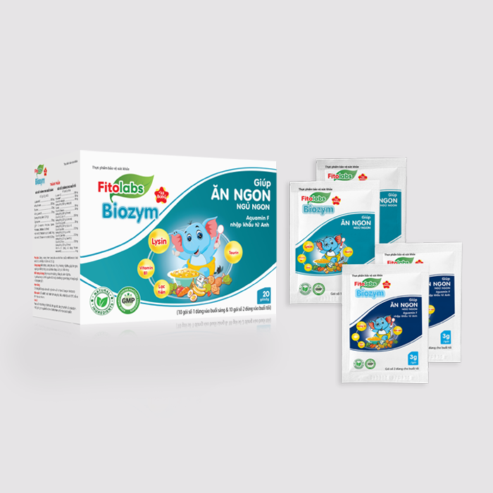 Cốm Fitolabs Biozym - Ăn Ngon Ngủ Tốt, Giúp Trẻ Nâng Cao Sức Khỏe, Tăng Cường Tiêu Hóa, Hấp Thu - Hộp 20 Gói