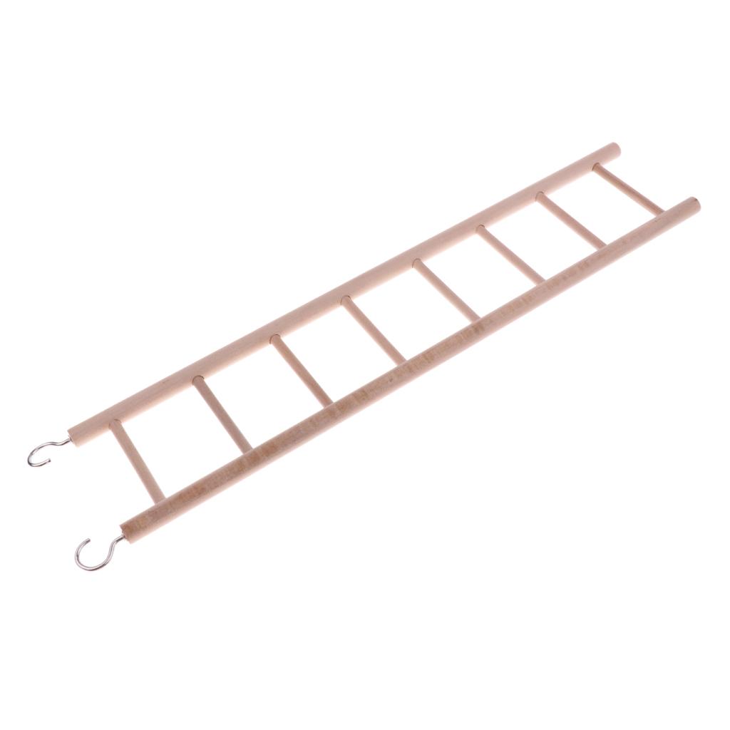2xBird Toy Wooden Ladder 8 & 6 Step for Parrot Budgie Chinchilla Stand Perch
