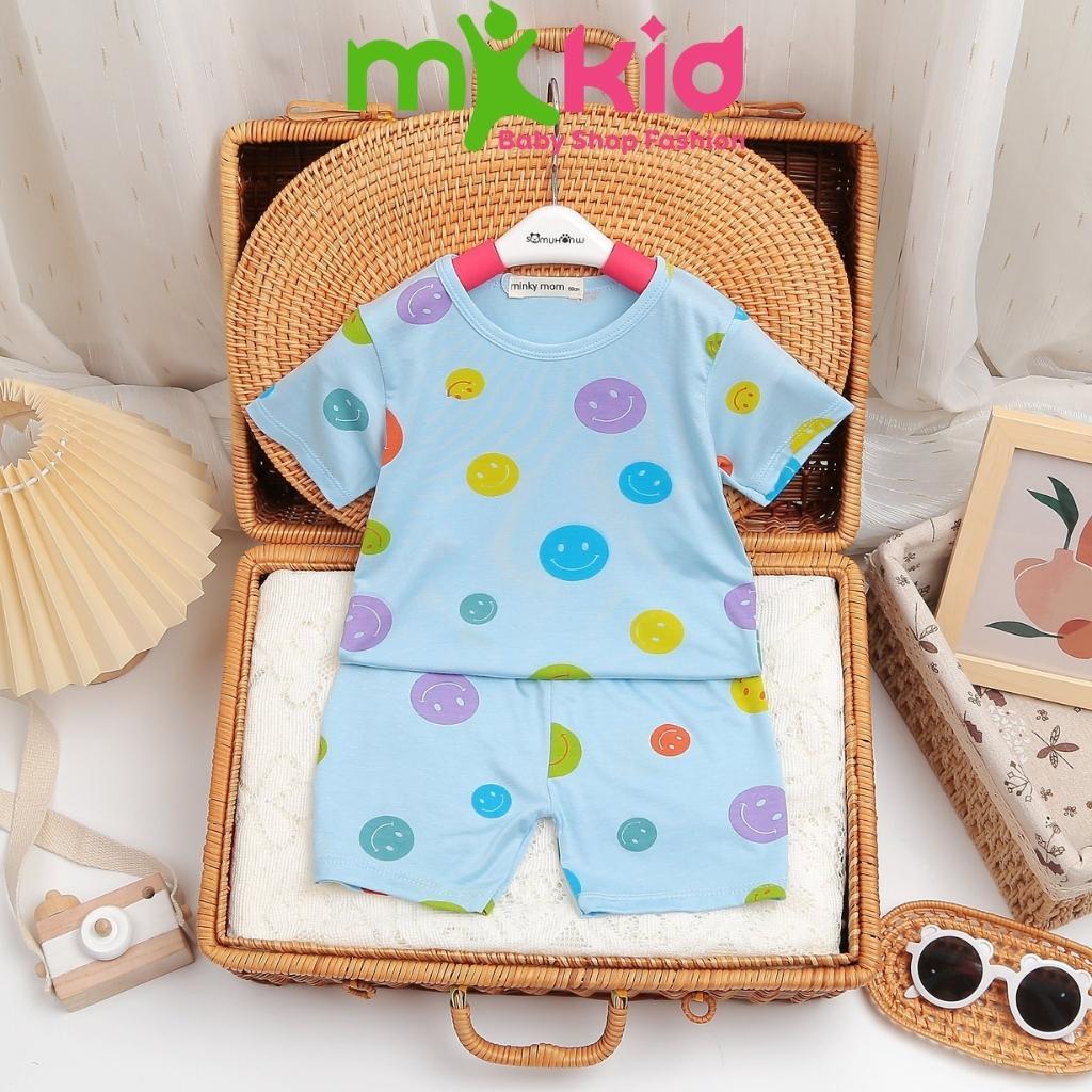 Bộ Minky Mom Cộc Tay Bộ Mimky Mom SUMI siêu mềm mịn mát cho bé trai bé gái