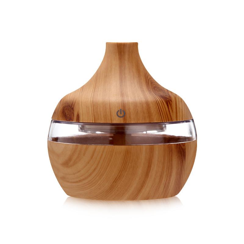 300ML USB Điện Máy Phun Sương Tạo Độ Ẩm Tinh Tinh Dầu Khuếch Tán Tinh Dầu Siêu Âm Thanh Vân Gỗ Máy Tạo Độ Ẩm Không Khí Mini Có 7 Đèn LED Cho Ánh Sáng xe Ô Tô Hồ
