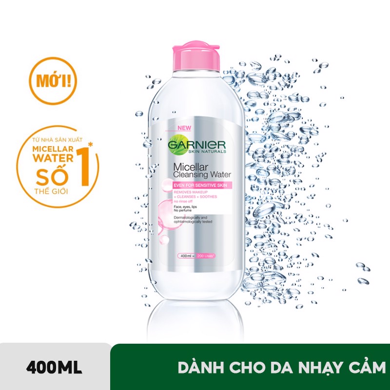 Nước Tẩy Trang làm Sạch Sâu Garnier Micellar Cleansing Water