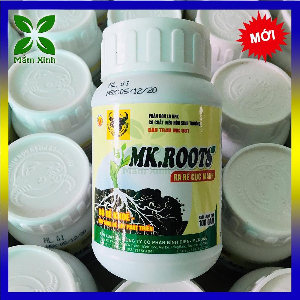 Phân Bón Lá Ra Rễ Cực Mạnh, Phân Bón Bung Rễ Cực Mạnh Đầu Trâu MK Root Hủ 100gr Mầm Xinh