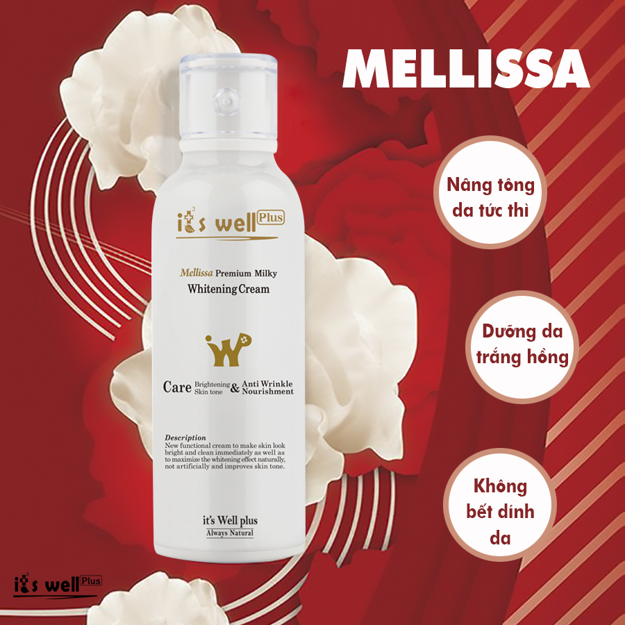 Kem Sữa Trắng Da It's Well Plus Mellissa Premium Milky Whitening Cream