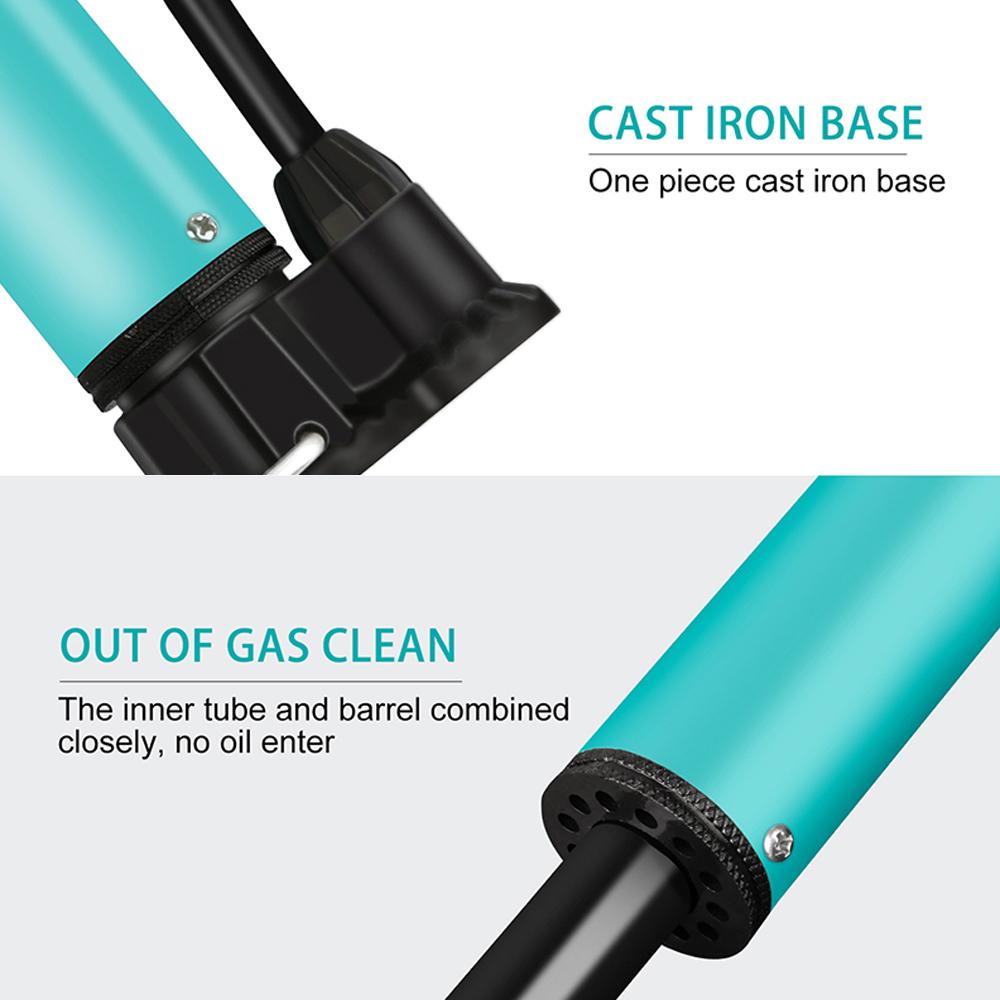 Máy bơm lốp xe đạp thép màu ngọc lam 120 PSI