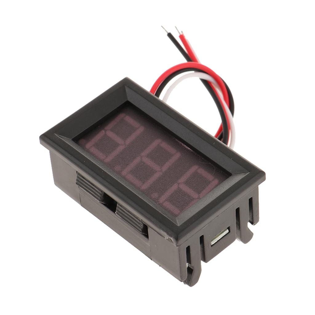 Chuyên Nghiệp DC 0-100V Bảng LED Kỹ Thuật Số Đồng Hồ Đo Điện Áp Đỏ Hiển Thị Vôn Kế
