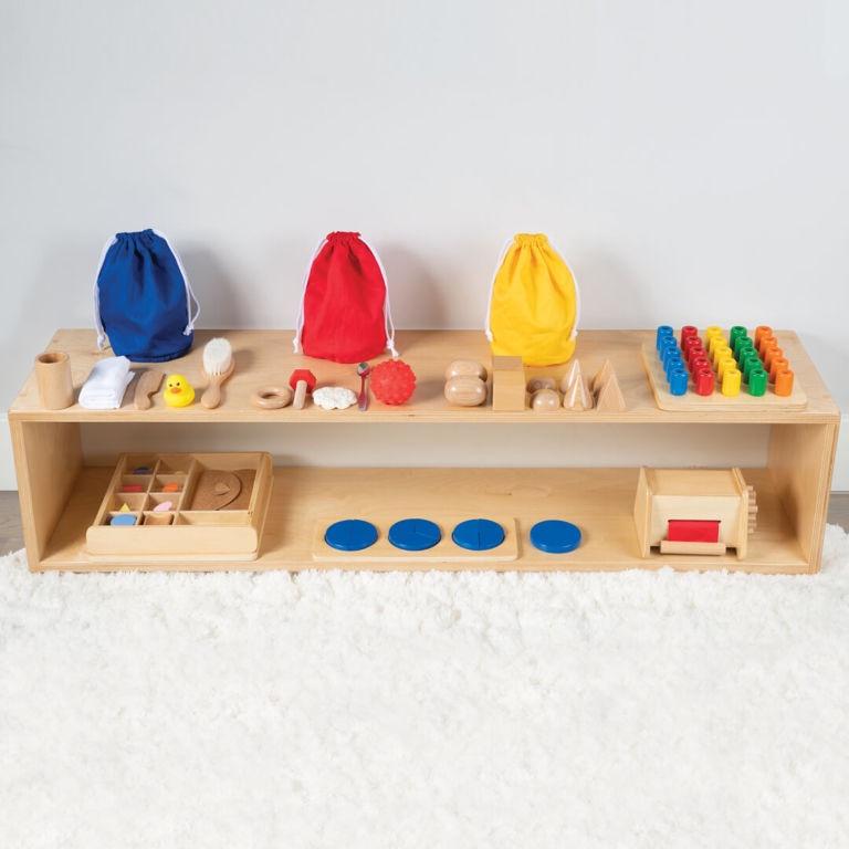 Kệ gỗ montessori Đựng Đồ Chơi Cho Bé, Đồ Dùng Trẻ Em, Bỉm Sữa,Sách Vở Chất Liệu Gỗ Thông tự nhiên