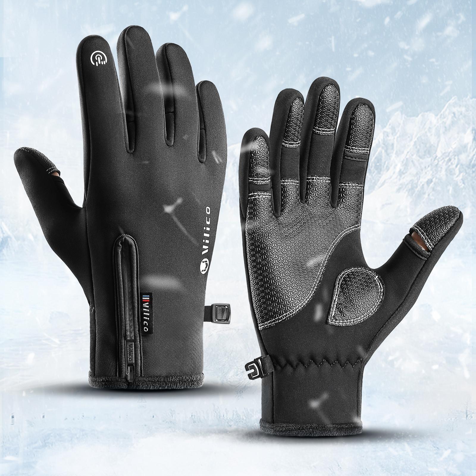 Thermal Gloves Riding Gloves Touch Screen Portable Winter Warm Gloves Winter Gloves for Running Men Camping Driving Commuting
