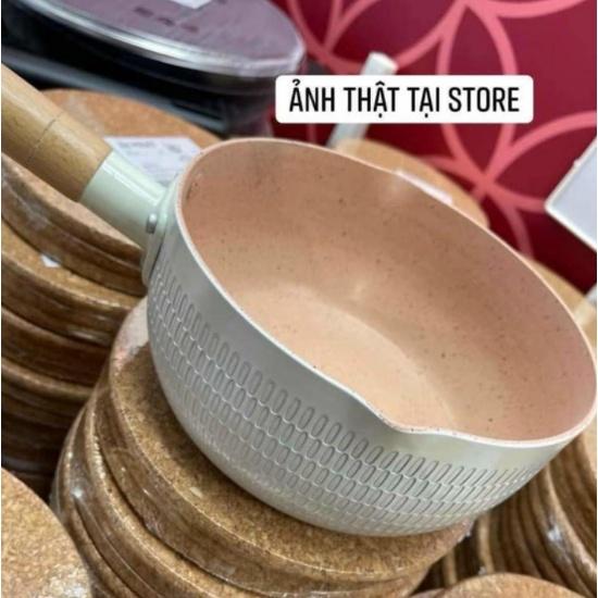 Chảo chống dính bếp từ sâu lòng Vân đá size 18cm dùng cho mọi loại bếp