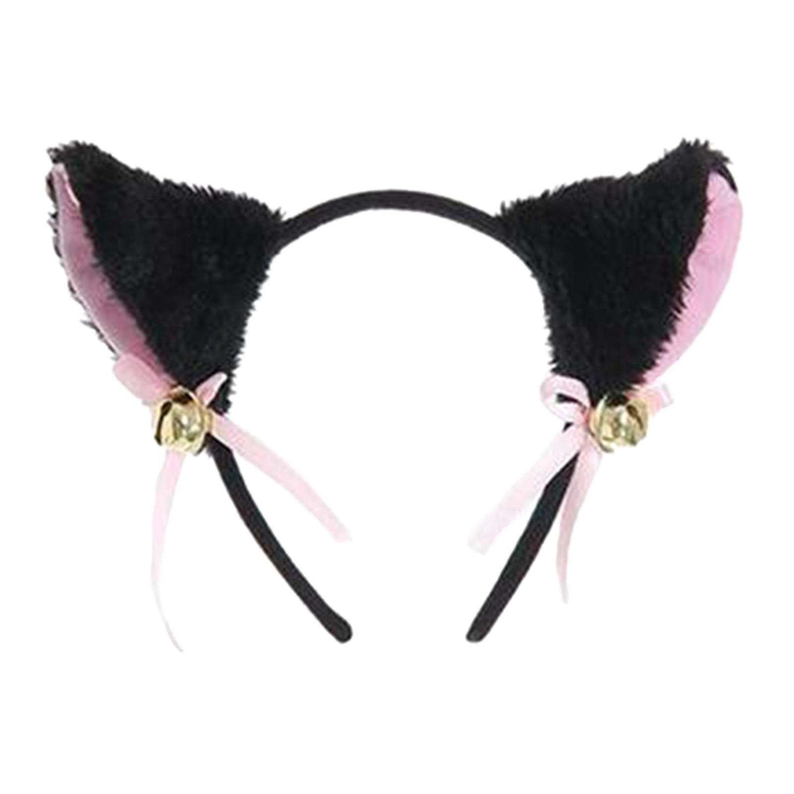 Anime Cat Costume Cosplay Headband Headwear Animal Plush Gifts Dress up