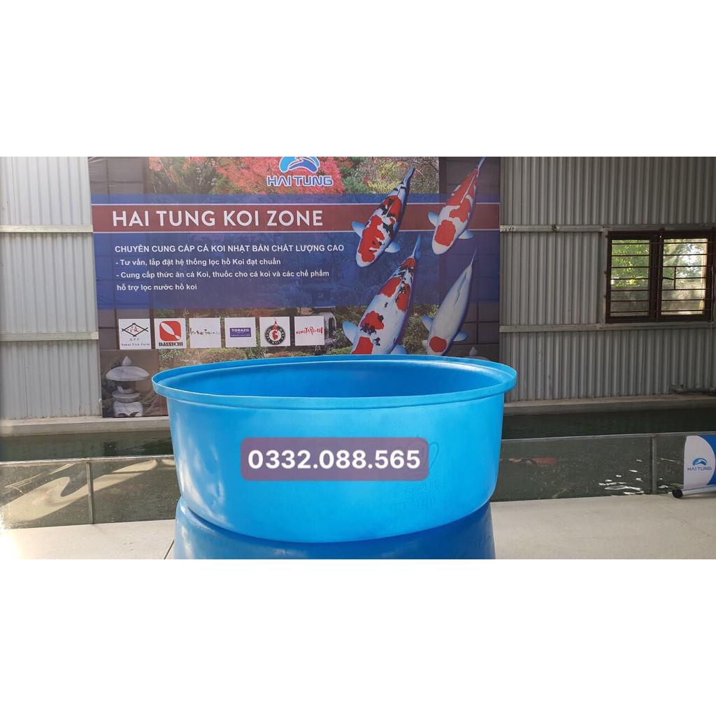 Tank đo cá 400l, thùng nhựa tròn đo cá, quay cá, chụp ảnh, phù hợp với những koi size lớn