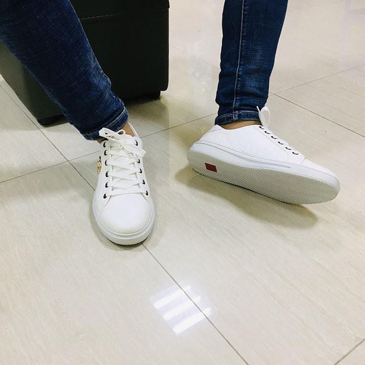 Giầy Nam Trắng Sneaker, dáng thể thao khỏe đẹp, hàng chất giá dưới đất.