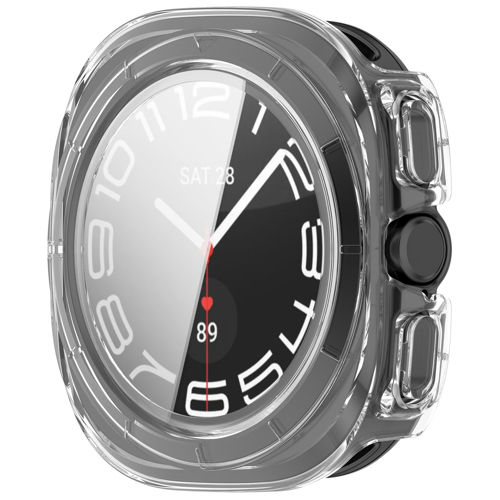 Ốp Case PC Mặt Kính Cường Lực chống va đập cho Samsung Galaxy Watch Ultra - Hàng Chính Hãng