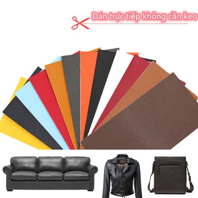 Miếng dán da PU tự dính sửa chữa đồ da/Bản vá da tự dính cho ghế sofa, ghế ô tô, túi xách, miếng dán sơ cứu cỡ lớn mẫu mới 138*50cm