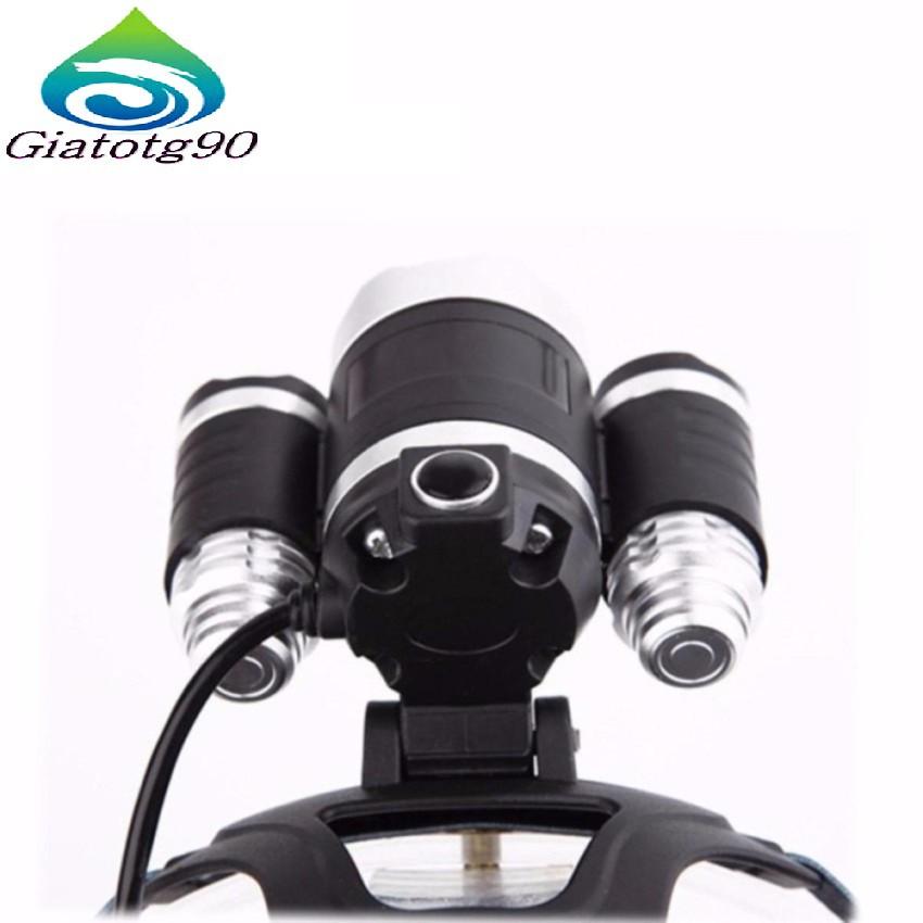 Đèn pin đội đầu 3 bóng ánh sáng trắng chạy 2 pin 206486.
