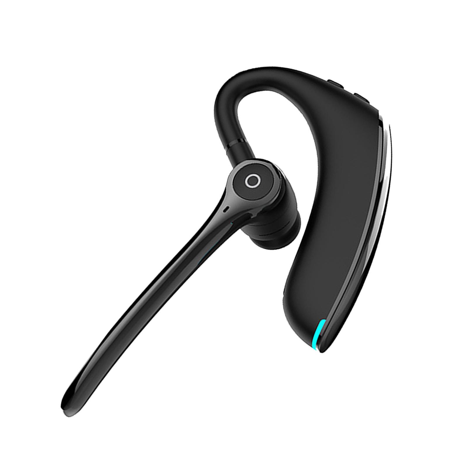 Bluetooth Single Ear Headset Active Noice Reduction Wireless Waterproof Earpiece with Mic Laptops for Workout Trucker Driving Call