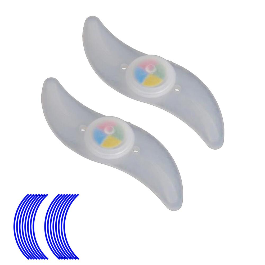 Combo 2 đèn led gắn bánh xe đạp phát sáng (tặng 16 miếng decal phản quang dán vành xe màu ngẫu nhiên)