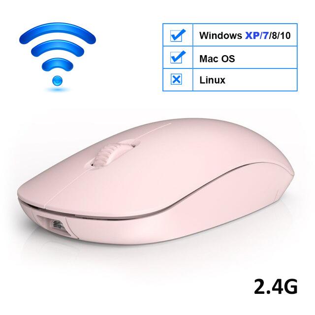 Chuột Không Dây Công Thái Học Máy Tính Máy Tính Quang Học Mause Với USB Thu 1 Nút Không Dây 2.4Ghz Chuột 1200 DPI Cho laptop