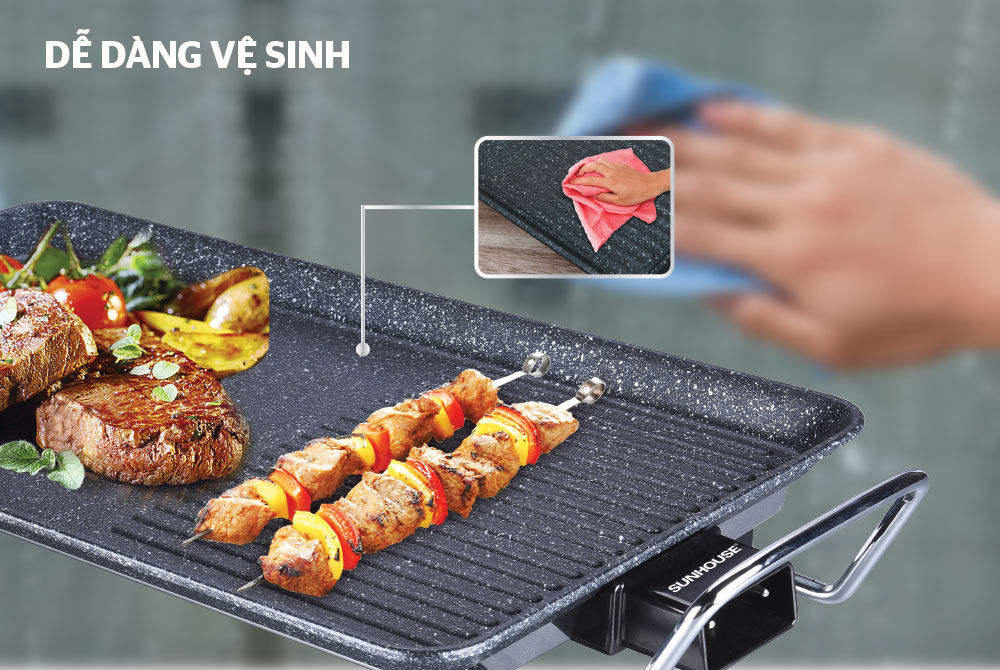 Bếp nướng điện không khói SUN/HOUSE SHD4607 BẢO HÀNH 12 THÁNG LỖI 1 ĐỔI 1, Bếp nướng điện 1500w