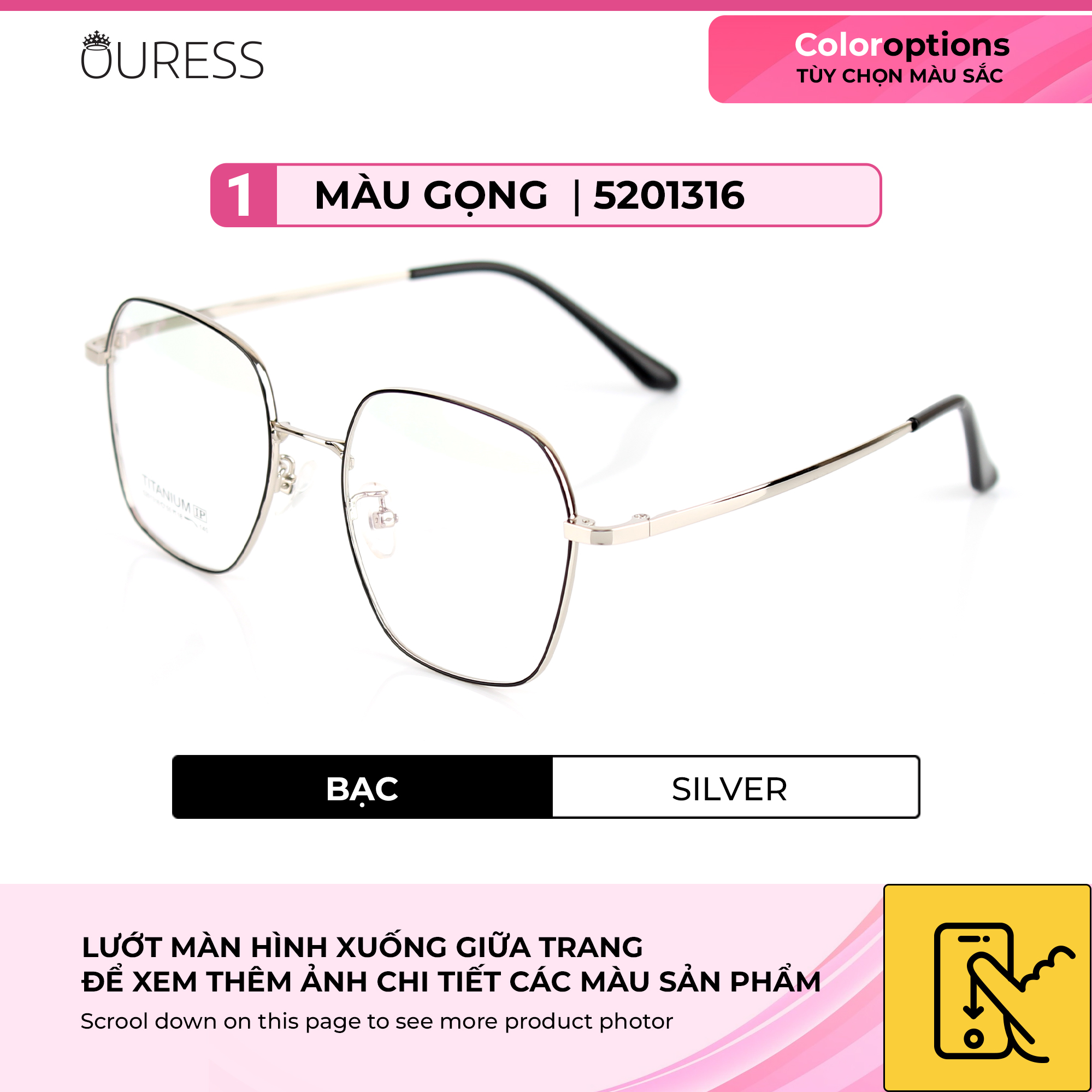 GỌNG KÍNH TITAN CHẤT LIỆU VƯỢT TRỘI SIÊU NHẸ SIÊU BỀN – 5201316