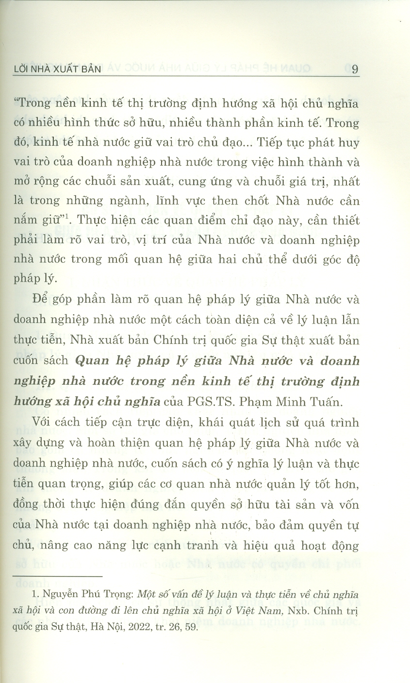 Quan Hệ Pháp Lý Giữa Nhà Nước Và Doanh Nghiệp Nhà Nước Trong Nền Kinh Tế Thị Trường Định Hướng Xã Hội Chủ Nghĩa