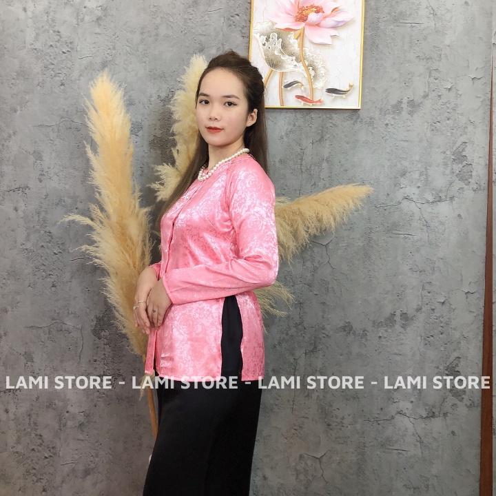 Đồ Lam Đi Chùa- Đồ Bà Ba Kèm Quần Đen BigSize Cực Kì Sang Trọng