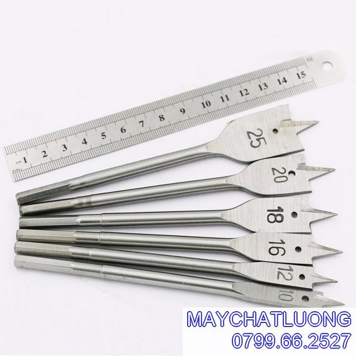 BỘ 6 MŨI KHOAN KHOÉT GỖ ĐUÔI CÁ CHUYÊN DỤNG