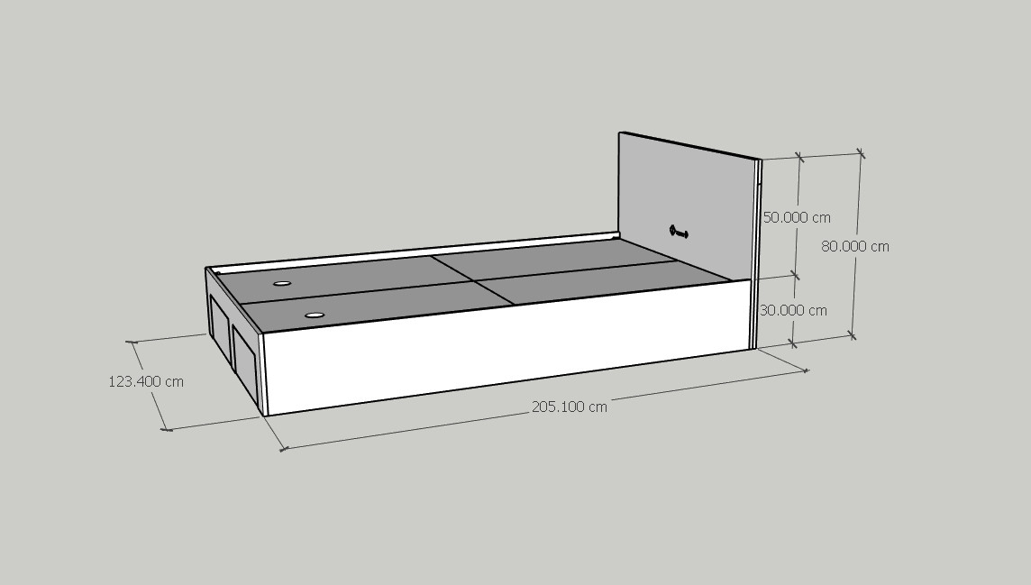 [ HÀNG CÓ SẴN TẠI HCM MÀU SỒI ] CANA, Giường ngủ 1m2 x 2m - MDF CHỐNG ẨM 2 hộc tủ kéo