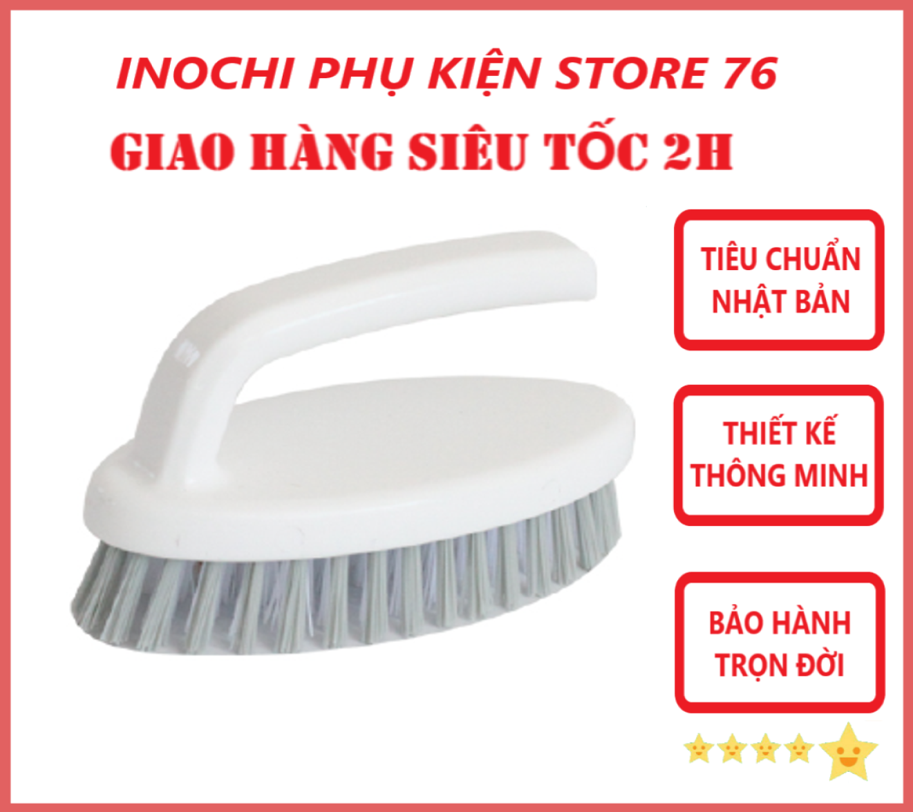 Bàn Chải Nhà Tắm Kiriei Chuẩn Nhật - Hàng chính hãng inochi ( tặng kèm khăn lau pakasa đa năng)