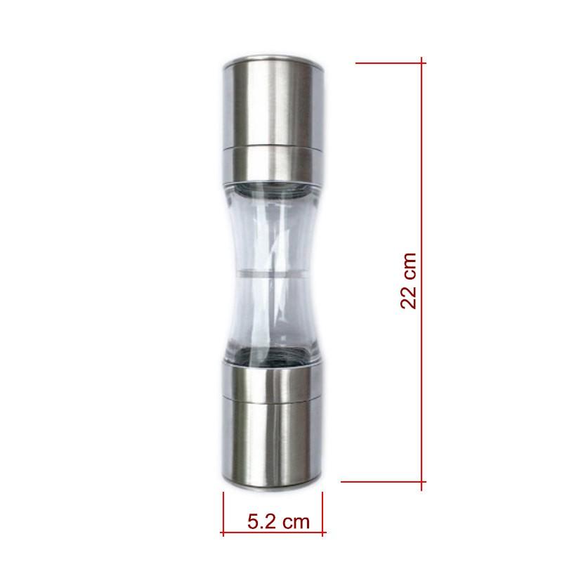 LỌ ĐỰNG VÀ XAY HẠT TIÊU ĐA NĂNG 2 ĐẦU (2IN1) INOX 304