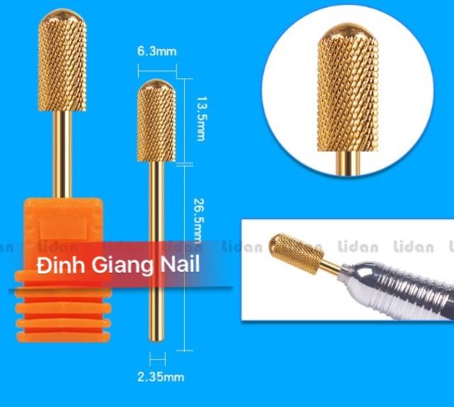 Đầu mài vàng cong