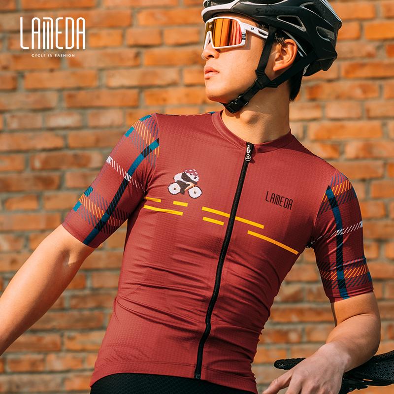 Lameda 2023 MỚI MỚI Đàn ông Tay áo ngắn Suit Suit Suit Suits Hấp thụ nhanh chóng Color: Red Size: XXXL