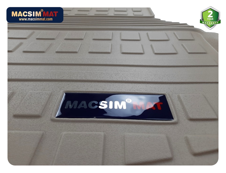 Thảm lót cốp xe ô tô Ford Explorer 2020 -nay nhãn hiệu Macsim chất liệu TPV cao cấp màu be+màu đen...