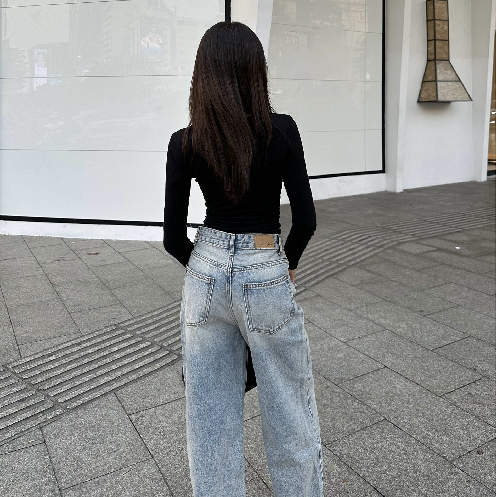 Quần Jean Ống Rộng Classic Air Blue Aaa Jeans