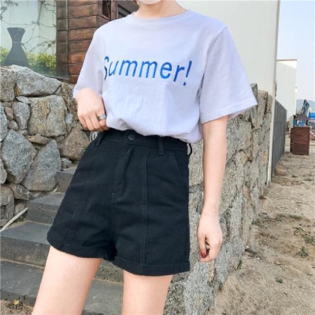 Quần Short Cạp Cao Ulzzang - Hàng có sẵn_C1