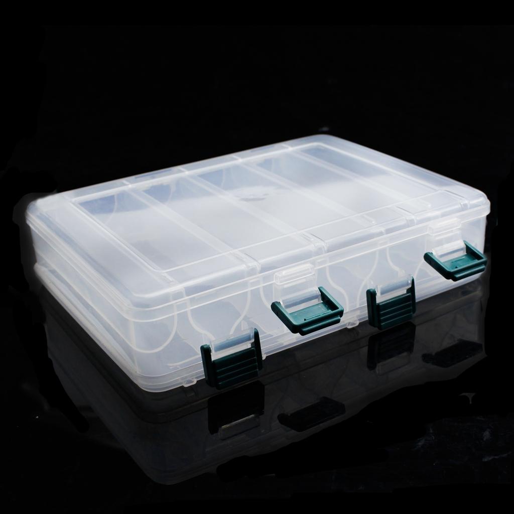 Fishing Tackle Box Double-sided Durable Fishing Tools Case with Dividers