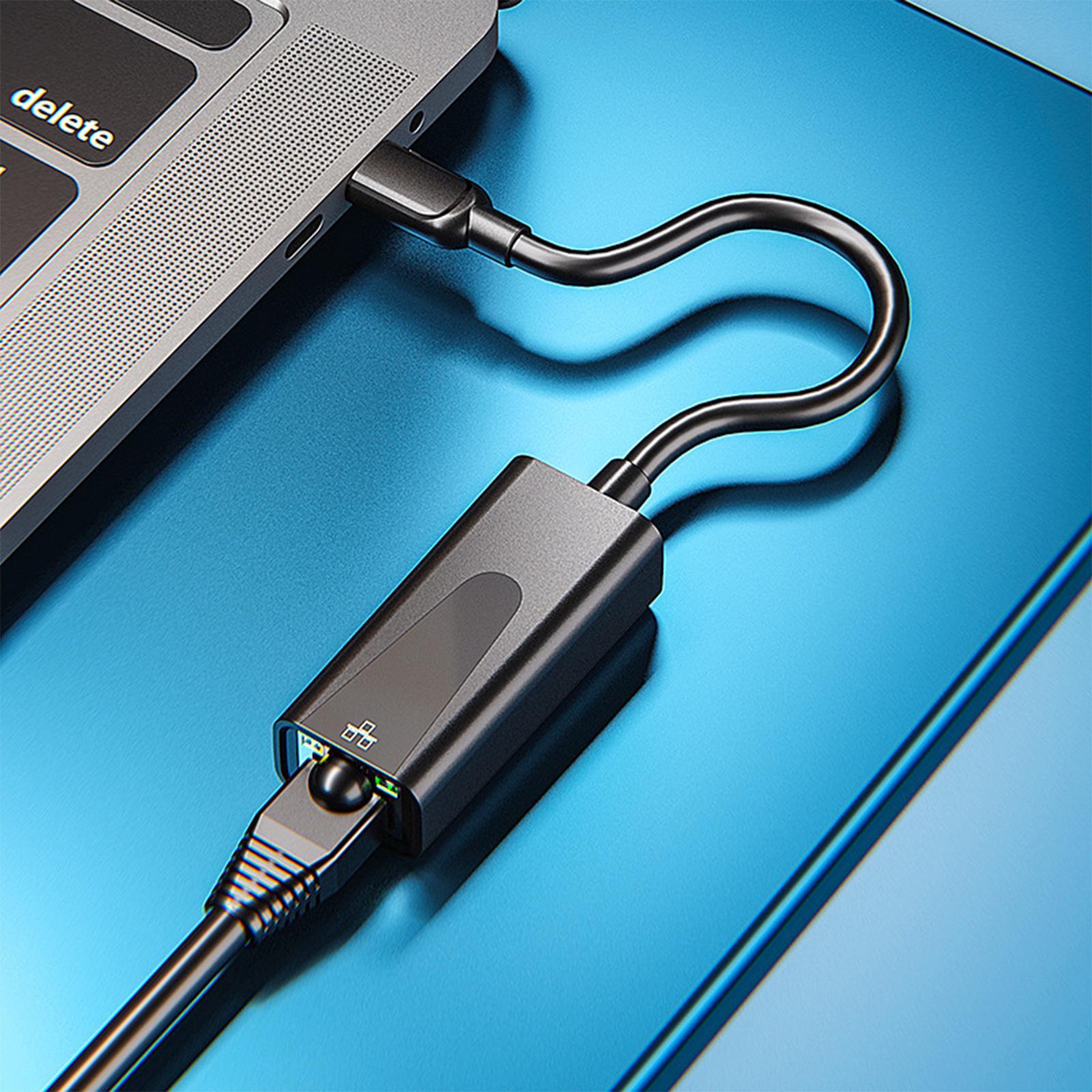 USB to Gigabit Ethernet Adapter USB to Wired LAN Adapter Compact for Laptop