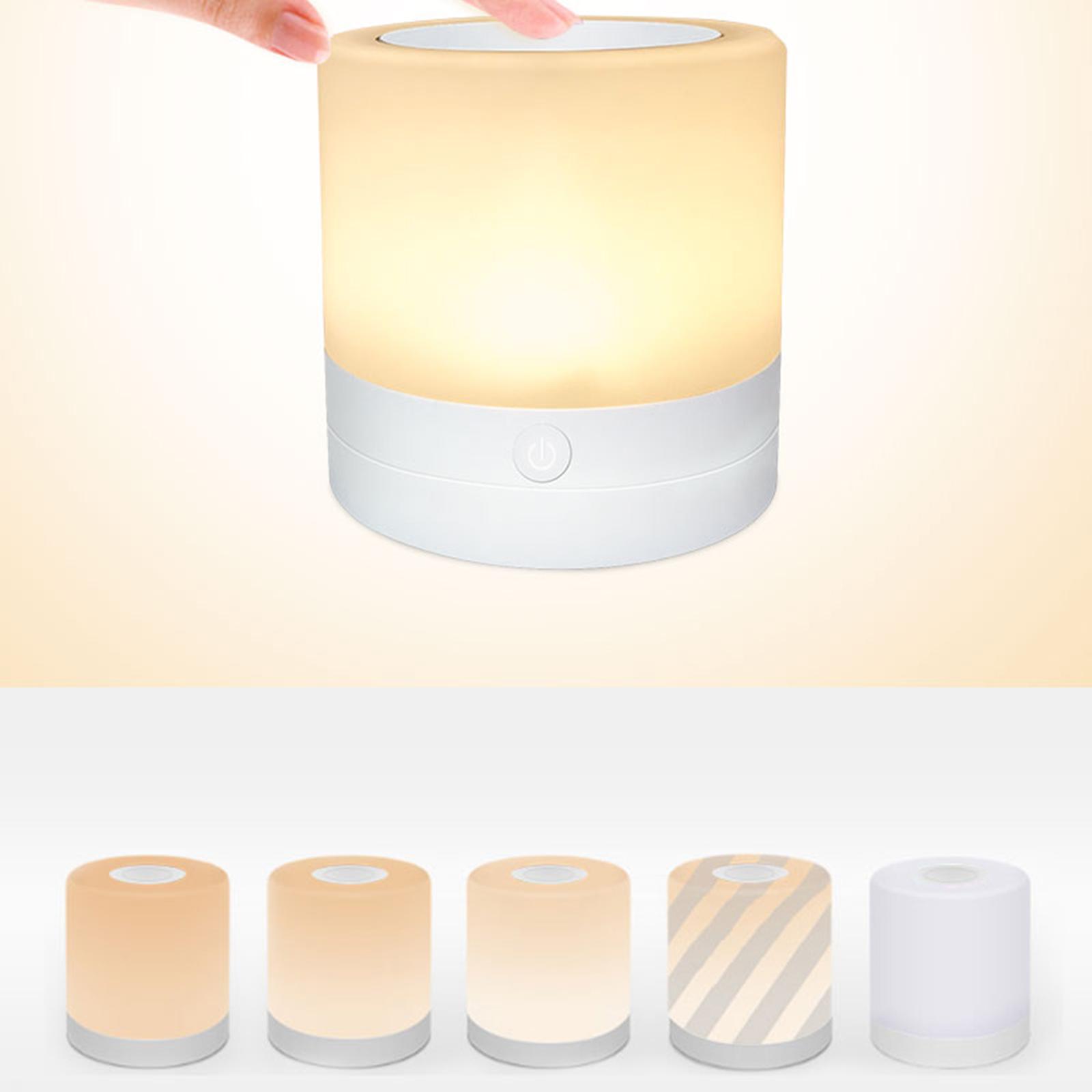 Night Light Bedside Lamp Touching Sensor Multi-color Light Switch Brightness Adjustable