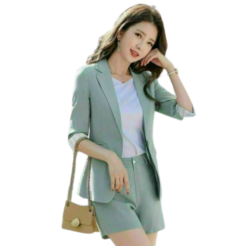 SÉT BỘ SHORT VEST PHỐI TAY KẺ SỌC 3 TRONG 1 CAO CẤP