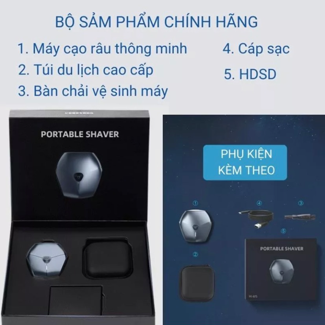 Máy cạo râu thông minh GENPAI FK-875 full box chính hãng công nghệ thế hệ mới