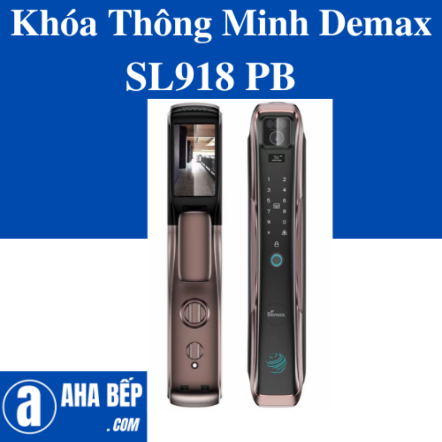 Khóa Thông Minh Nhận Diện Khuôn Mặt Demax SL918 PB - APP WIFI. Hàng Chính Hãng