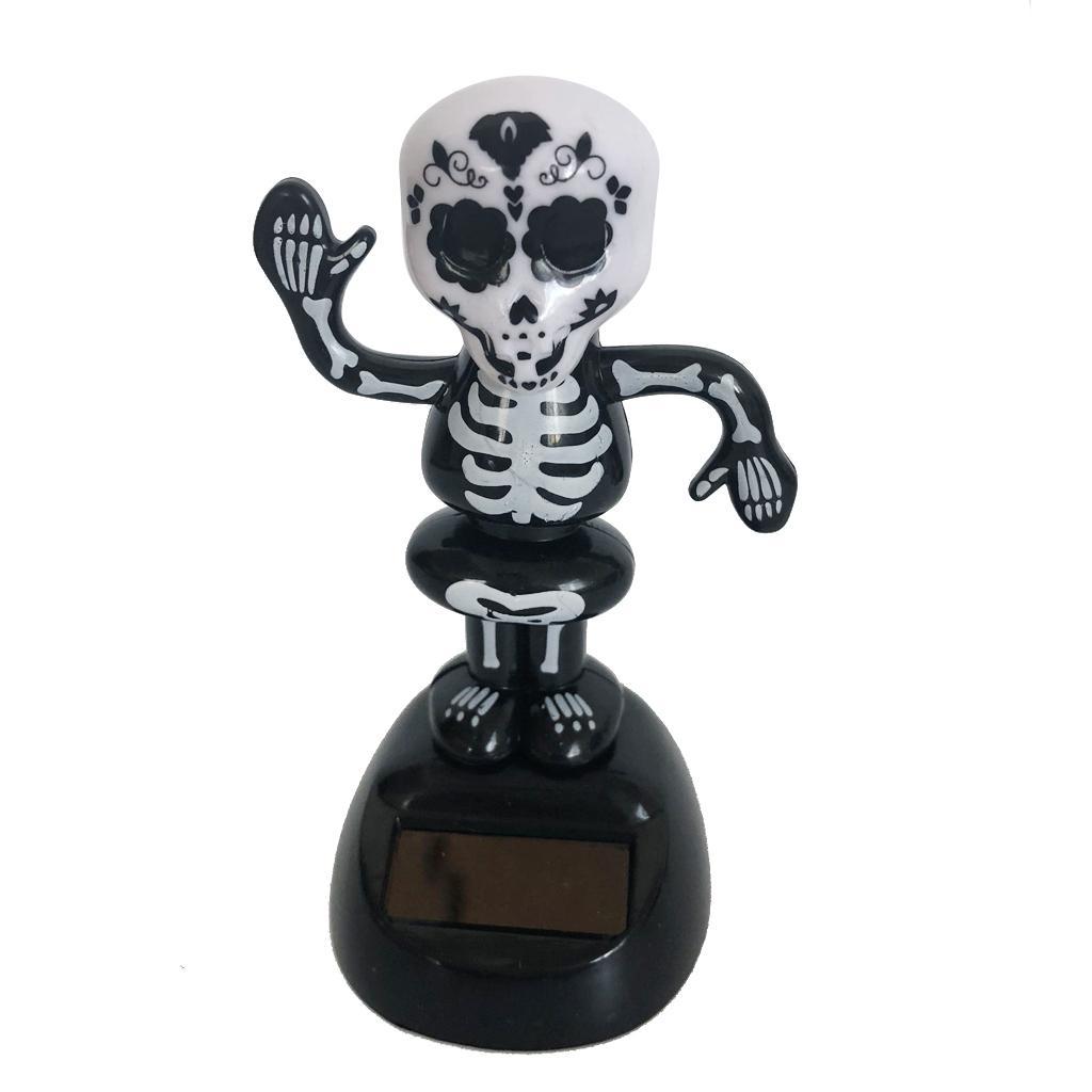 Solar Powered Dancing Toy Bobble Skeleton Christmas Party Figurine Ornament