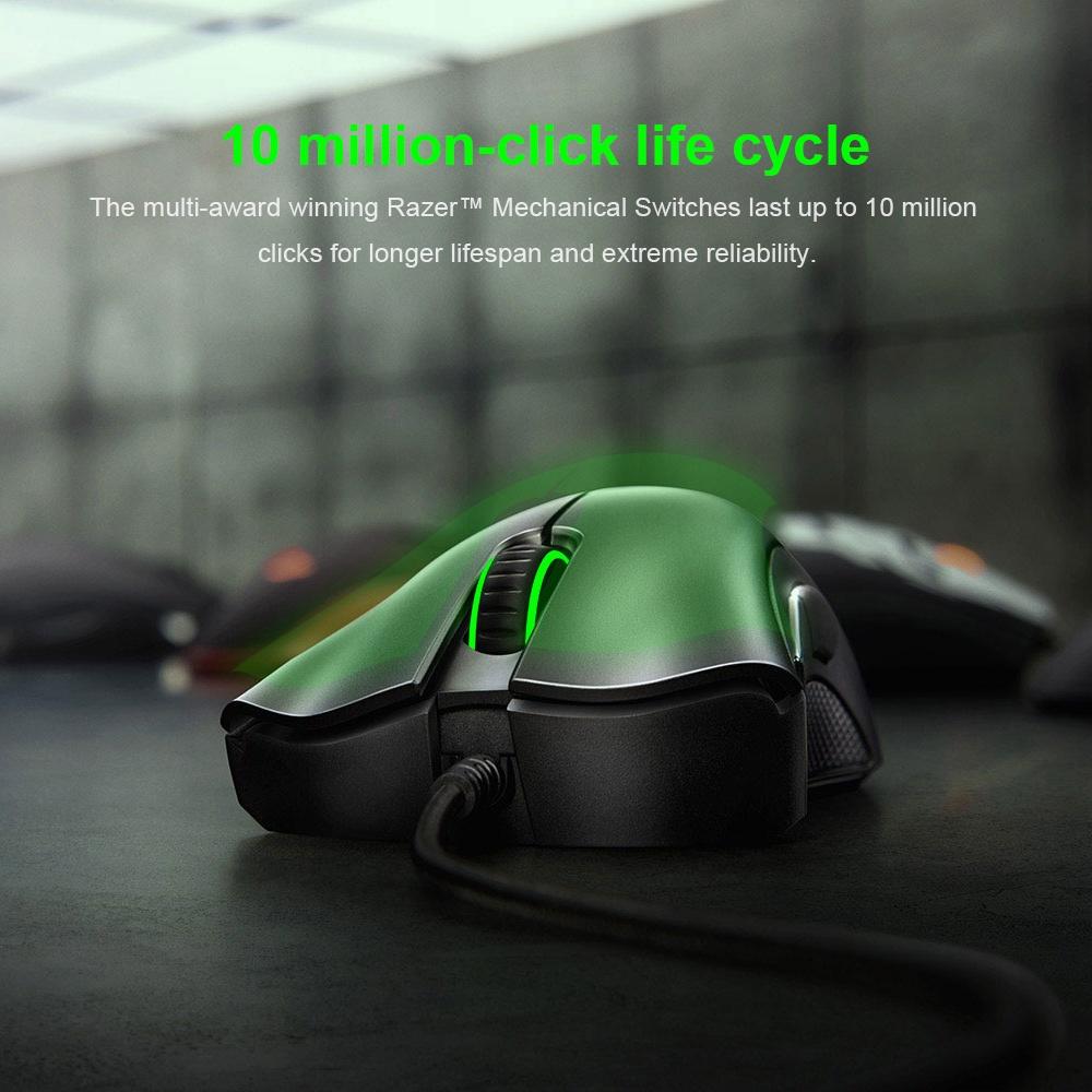 Chuột Quang Chơi Game RAZER-DeathAdder Có Dây USB Cho PC Và Laptop Với 5 Nút Độc Lập 6400DPI