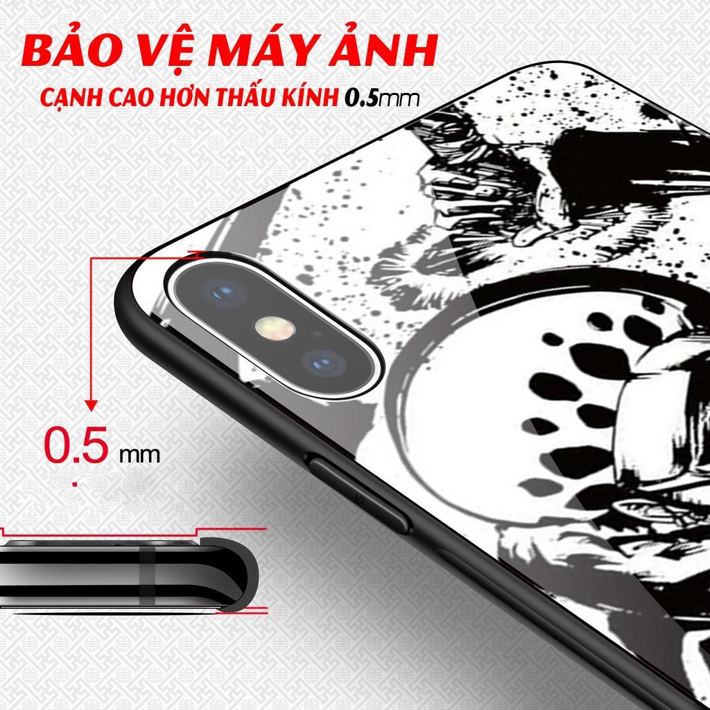 Ốp dành cho iPhone mặt kính in hình Onepice cho IPhone 5/5s/6/6plus/6s/6splus/7/7plus/8/8plus/x/xr/xs/11/12/pro/max/plus/promax