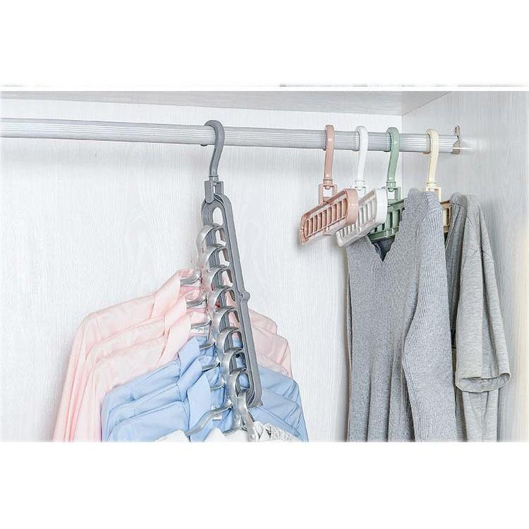 Combo 5 móc treo quần áo 9 lỗ đa năng