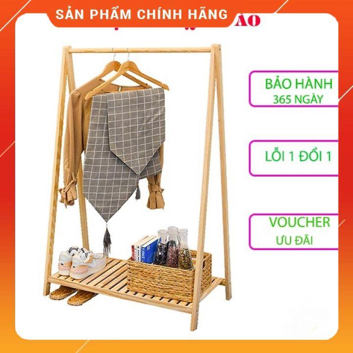 Giàn treo quần áo bằng gỗ, kệ phơi đồ đa năng chữ A