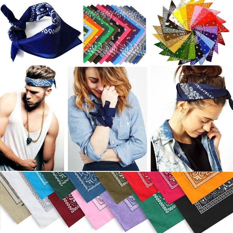 Women Men Fashion Bandana Hairwrap Sports Headwear Paisley Printed Hip Hop Bandana Wrist Hairwrap Face Head Wrap Scarf Reusable