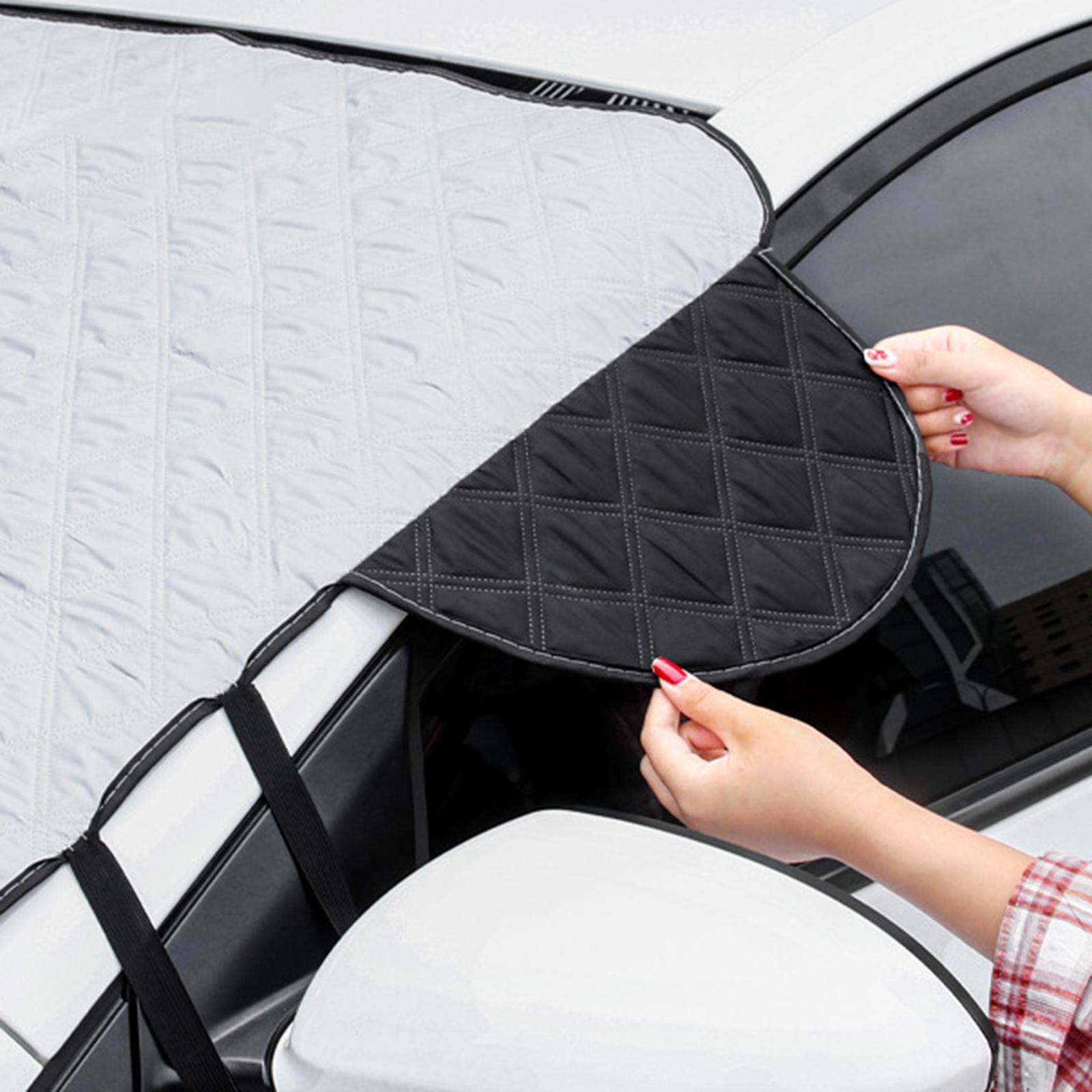 Car Windshield Snow Cover Windscreen Cover Waterproof Frost Snow Ice Dust Water Resistant Front Window Automotive Cover for Van SUV