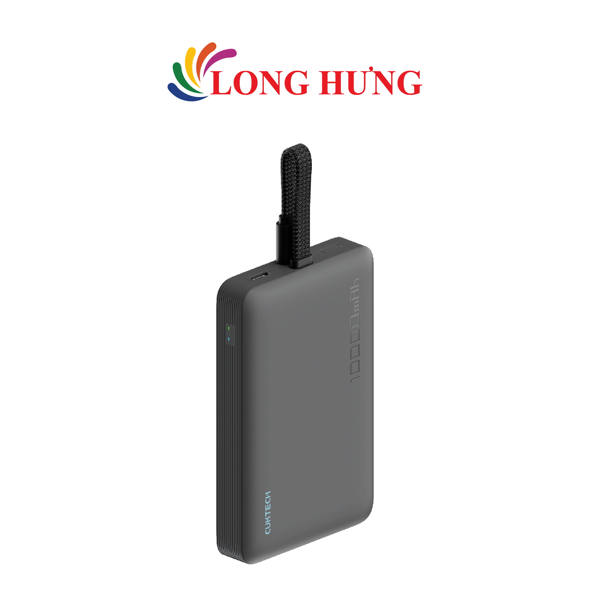 Sạc dự phòng Cuktech Power Bank Bank Magnetic Built-in USB-C Cable 1Type-C 10000mAh 22.5W CP132ML - Hàng chính hãng
