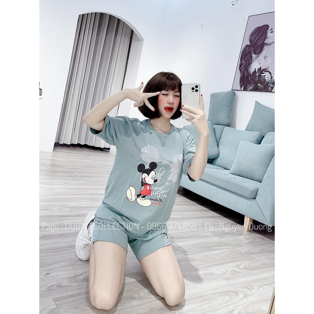 Đồ bộ nữ mặc nhà chất liệu vải thun Cotton.họa tiết MICKEY