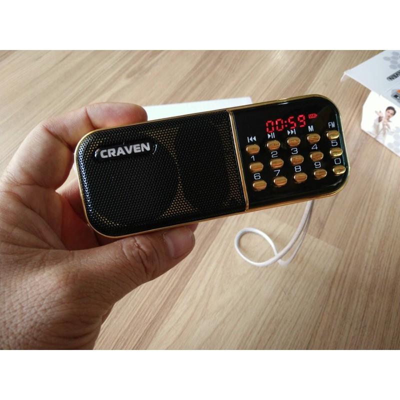 Loa Radio Mini CR-25 -Kích Thước Nhỏ Gọn - Âm Thanh 2.0 - Loa Sử Dụng Pin Rời 500mAh